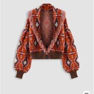 NBW BOHO SWEATER WITH TASSELS cider - Medium